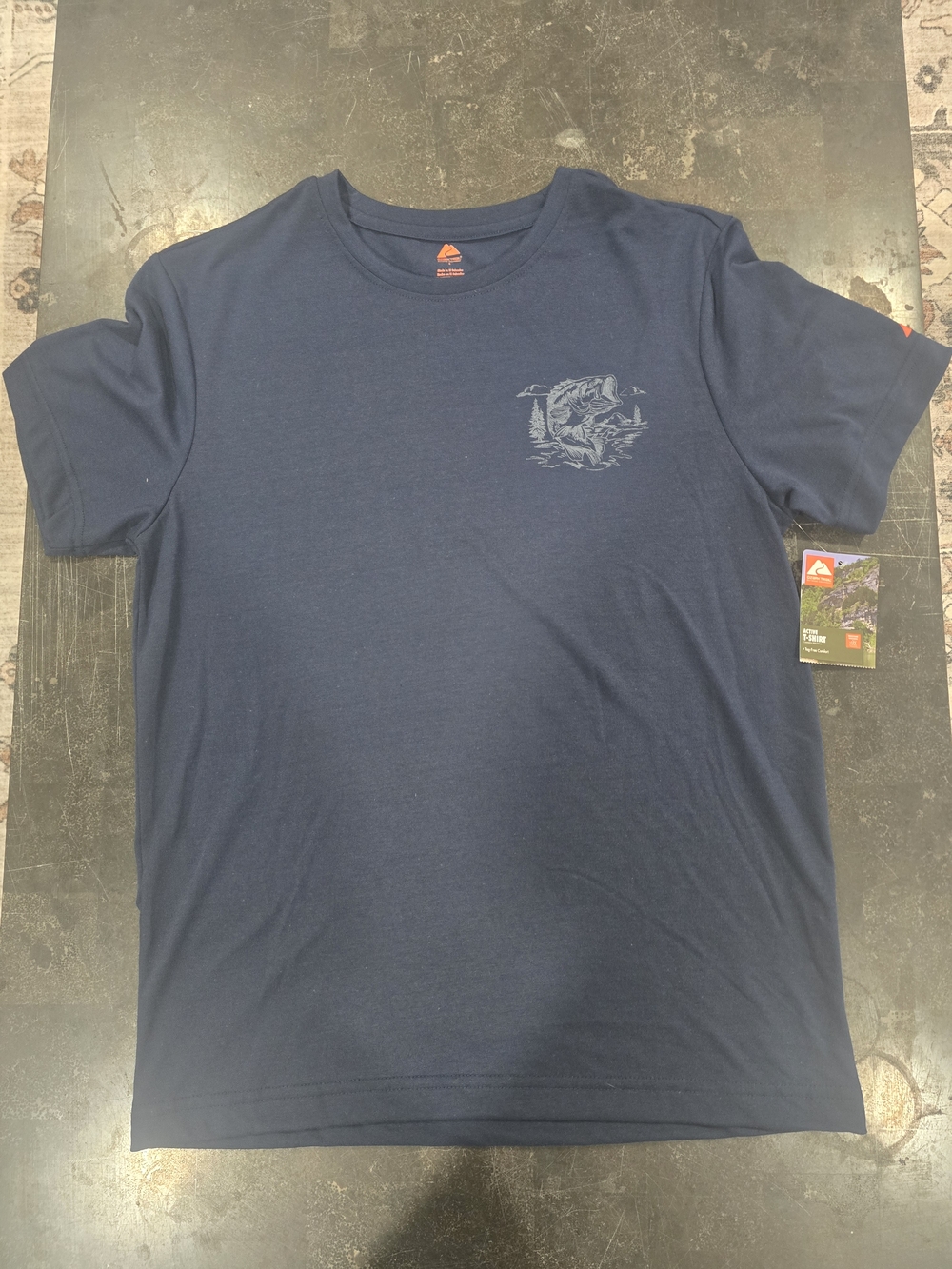Ozark Trail Navy Blue 'Gone Fishing' Graphic Tee